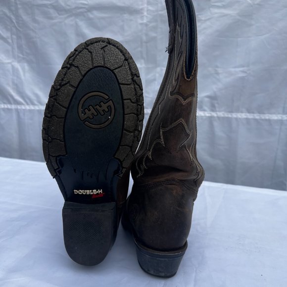 Double H DH5173 Boot Oil Resistant Brown Leather Western Cowboy Boots Size 9M - Picture 12 of 12